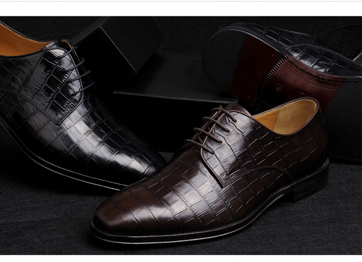 奥古仕盾(Auxtun) 商务鞋 高级定制 奢华 仿鳄鱼