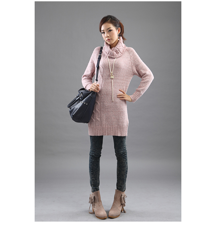 pastime2011秋冬新款 羊毛混纺加厚<em>高领</em>女式长