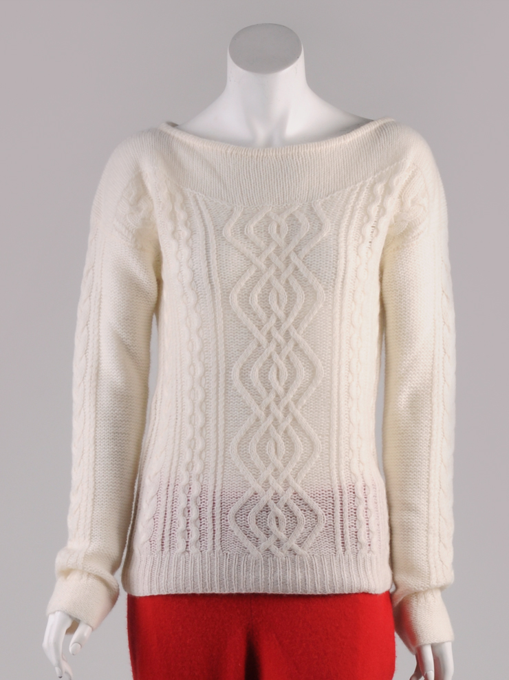 乐颂les100ciels 100%<em>羊绒</em>女装<em>手工</em>编织长袖套