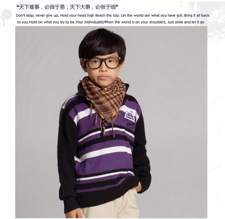 米狗 Armgo童装 2012 春款新品<em>男童反领毛衣</em>8