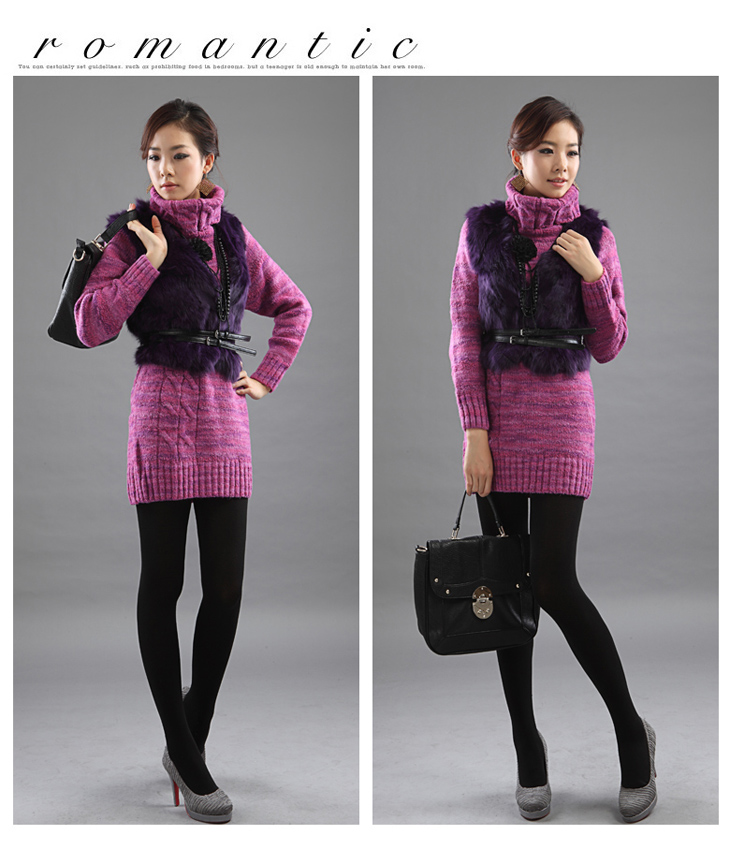 pastime2011秋冬新款 羊毛混纺加厚<em>高领</em>女式长