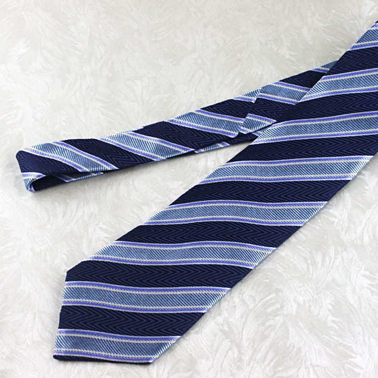 宝蓝间藏青斜条纹真丝领带价格,宝蓝间藏青斜