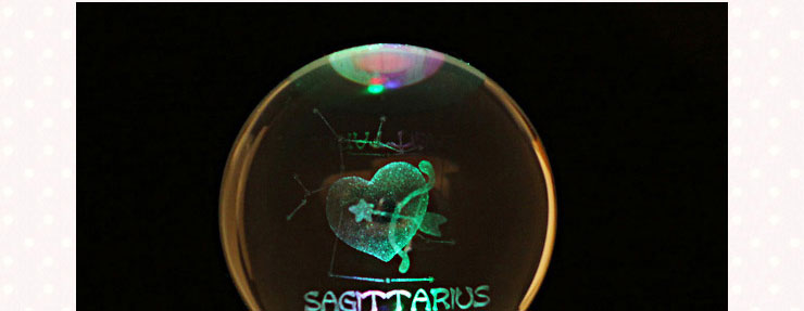 清凉音 声控发光星座水球射手座蓝底 八音盒 女