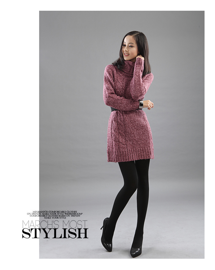 pastime2011秋冬新款 羊毛混纺加厚<em>高领</em>女式长