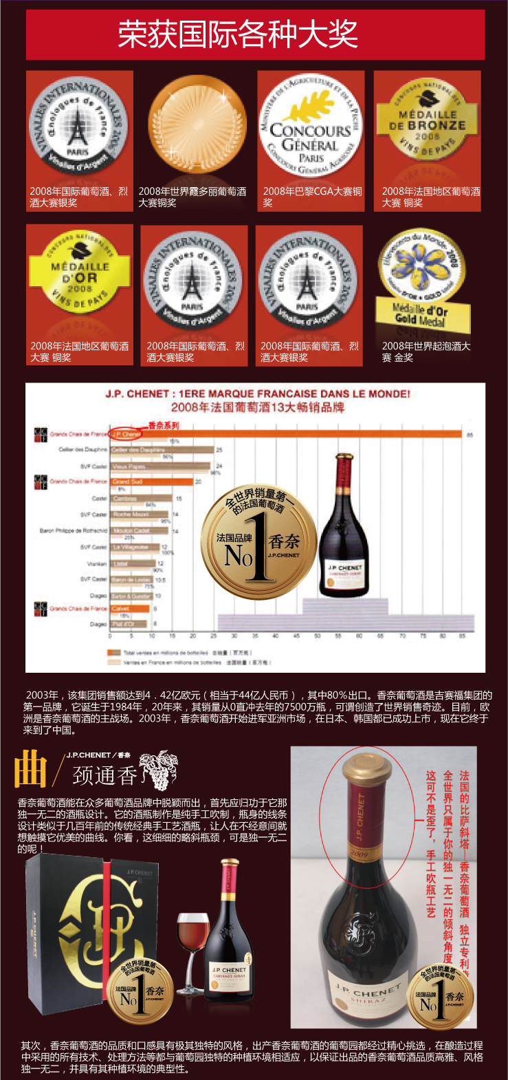 法国原瓶进口 法国红酒\/葡萄酒 香奈 窖藏黑比诺