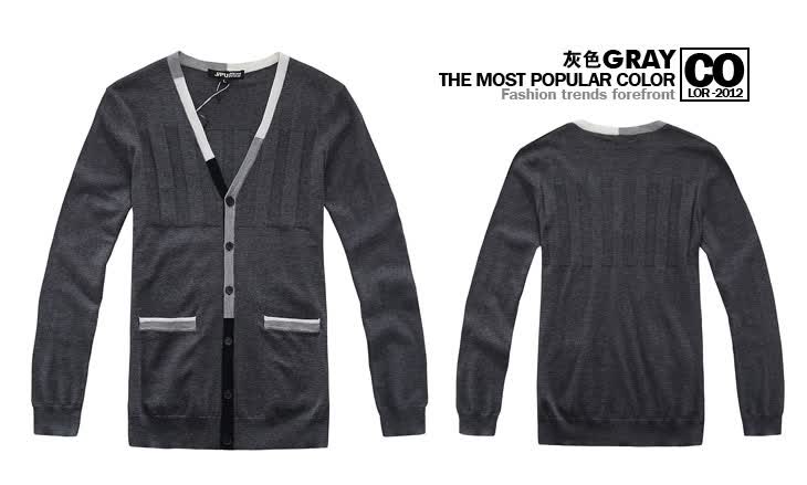 积普JIPU <em>毛衣外套</em>v领 开衫针织衫 <em>男毛衣</em> <em>短款</em>