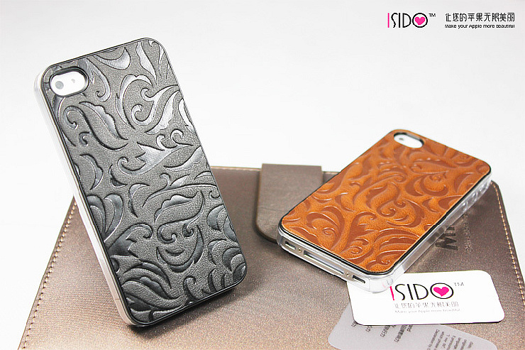 iSido 图腾 iphone4S手机壳 苹果4手机套皮雕外