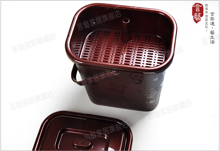 言艺 塑料茶渣桶 加厚型茶水桶 BWCT03