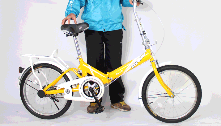 永久自行车折叠车16寸20寸学生骑行运动男女士单车休闲车qh288 白色