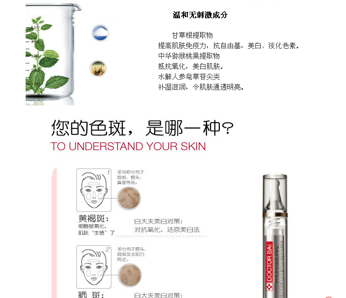 白大夫白肤祛斑霜30g价格、套装、试用装、正