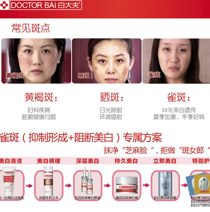 白大夫白肤祛斑霜30g价格、套装、试用装、正