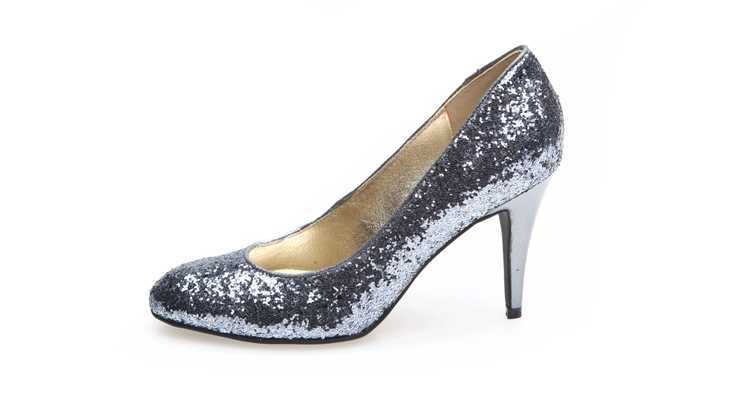 fedb.silly优雅亮片布女鞋经典超高跟单鞋ab791 深黑镍亮片布 34.