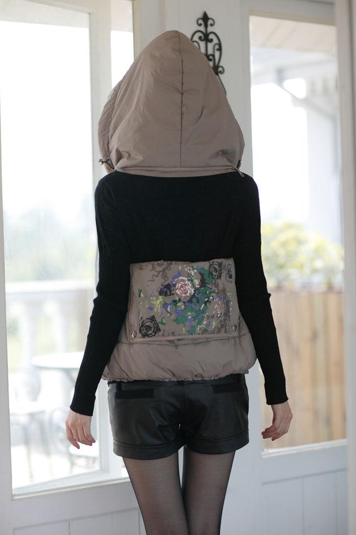 拜森 2013<em>春装</em>新款 韩版连帽短款<em>外套女马夹</em> 棉