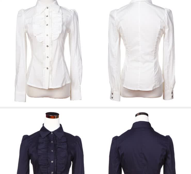 <em>粉蓝</em>2013专柜正品<em>女装</em> <em>春季</em>新款荷叶边修身型