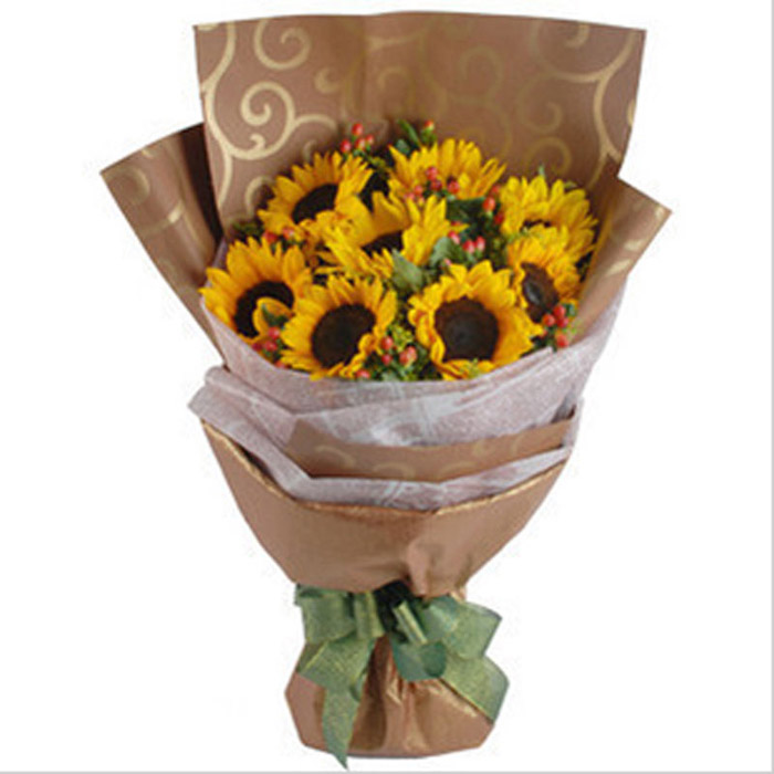 送爸爸领导生日礼物 向日葵花8枝 鲜花速递 一