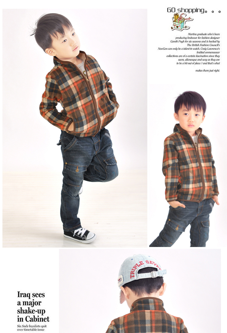 鲸之舞男童春秋季加<em>绒开衫</em>小<em>外套男</em>宝宝摇粒绒