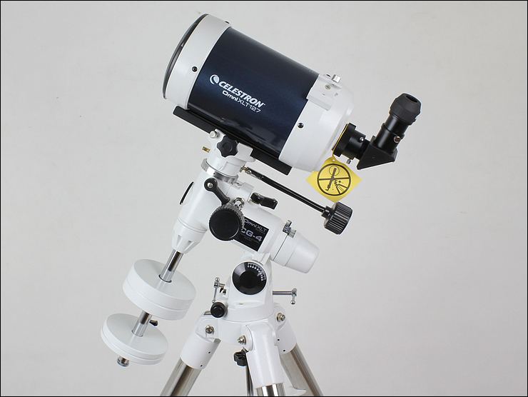 光学系统:施密特-卡塞格林折反射式 口径:127mm 焦距:1250mm 焦比:9.