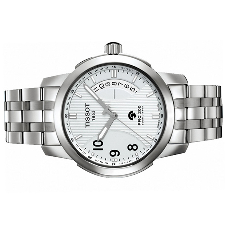 天梭TISSOT PRC200系列人动电能男士手表 T