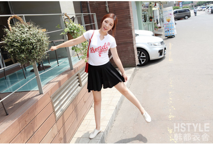 裤裙夏女韩版学生 短裤裙夏女雪纺