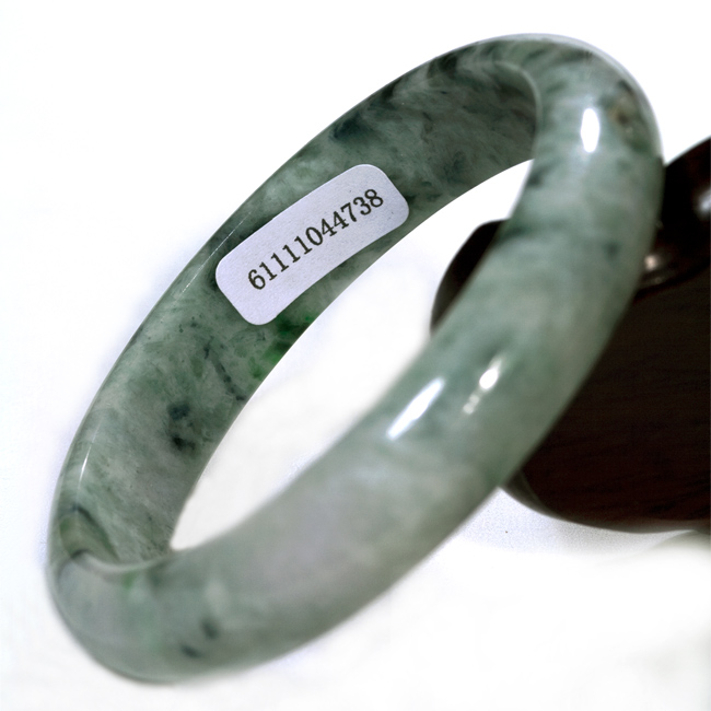 淘玉天然翡翠A货缅甸玉玉镯 内径58mm玉镯 色