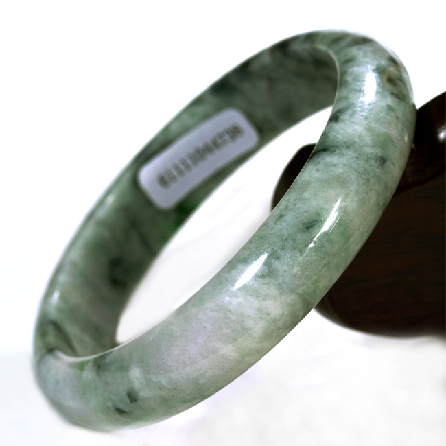 淘玉天然翡翠A货缅甸玉玉镯 内径58mm玉镯 色