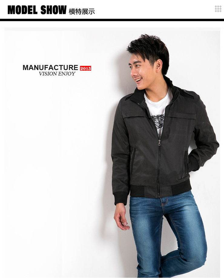 佩德罗男装加厚<em>外套</em> 新男士<em>夹克衫</em> 立领磨毛厚