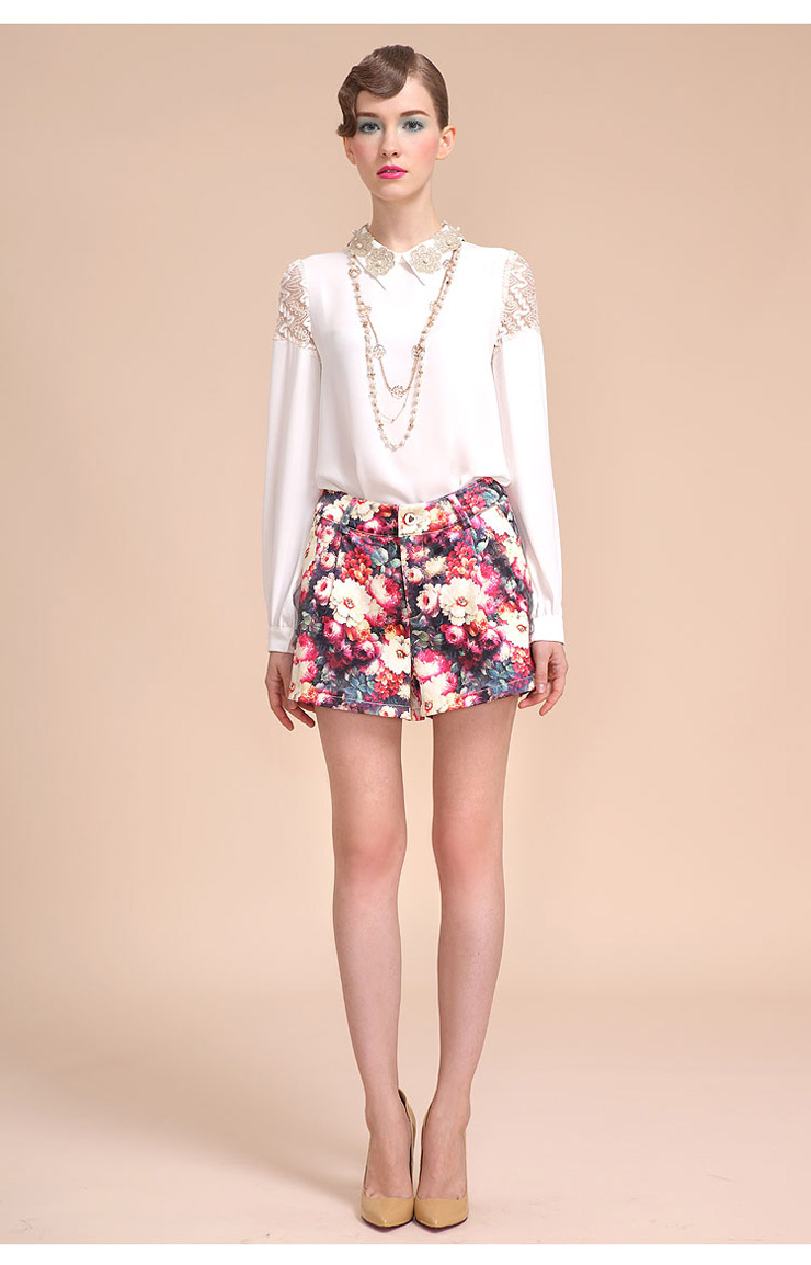 星惟2013<em>女装</em>春装印花<em>短裤子</em>欧美春夏女裤宽