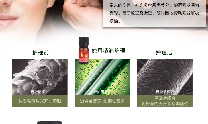 人复方护发养发精油10ml 补充秀发营养<em>快速</em>修