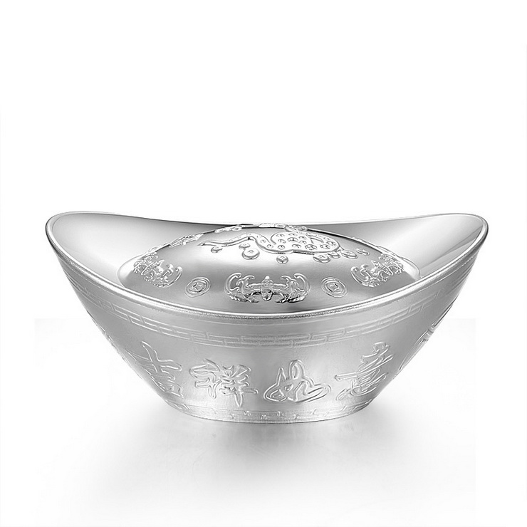 <em>金品</em>人生 吉祥如意999千足银元宝 古代银两 古