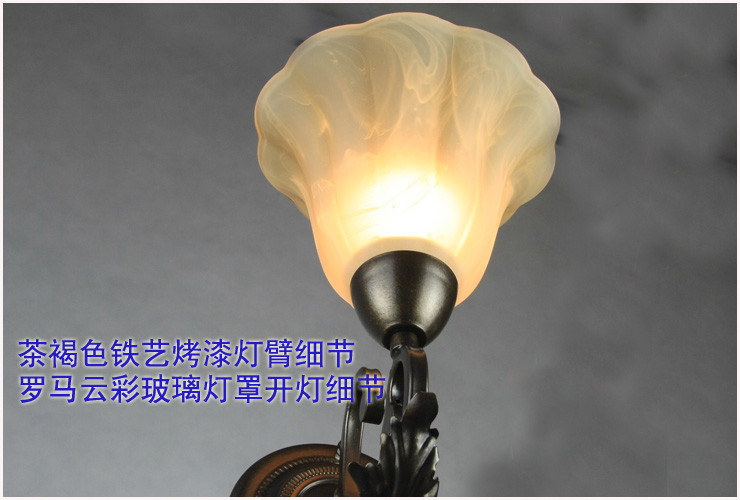 [薇凡] 欧式壁灯 罗马单头壁灯镜前灯床头灯 灯罩可上可下B8041-1