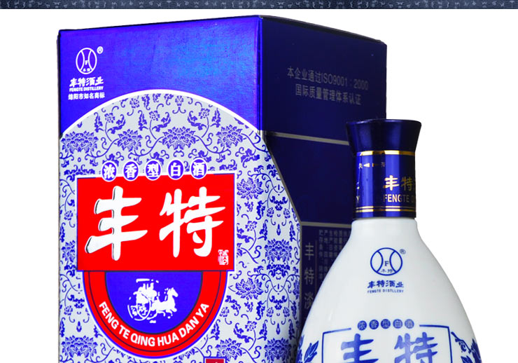 6瓶 丰谷淡雅系列 丰特 蓝淡雅 52度 488ml 浓香型白酒 . 6瓶装