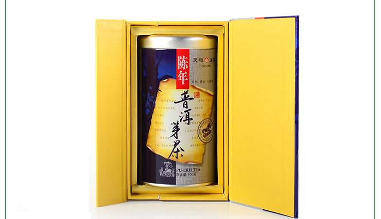 天福茗茶 普洱茶 陈年普洱芽茶-M6 云南特级散