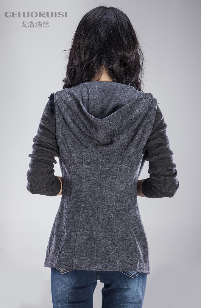 戈洛瑞丝女装上衣正品<em>修身</em>毛呢<em>女中长款马甲</em>外