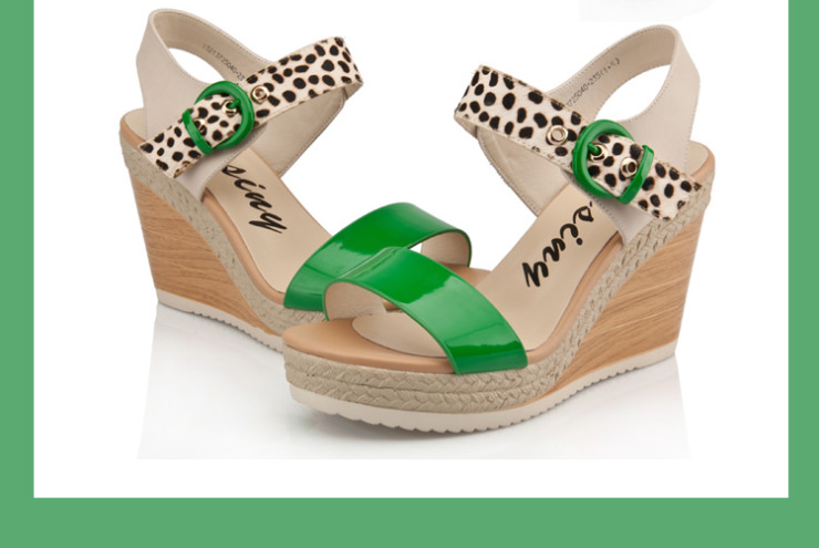 清仓 卓诗尼2013夏季新款女鞋欧美性感豹纹舒