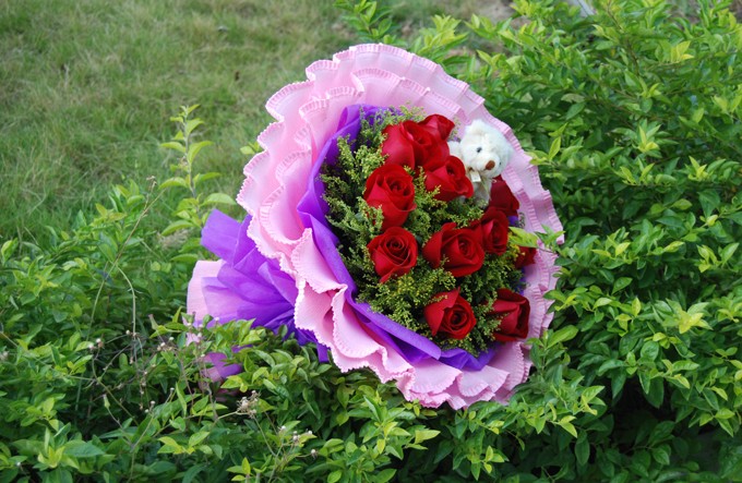 11朵红玫瑰花 鲜花快递全国 AL0457 七夕节8月