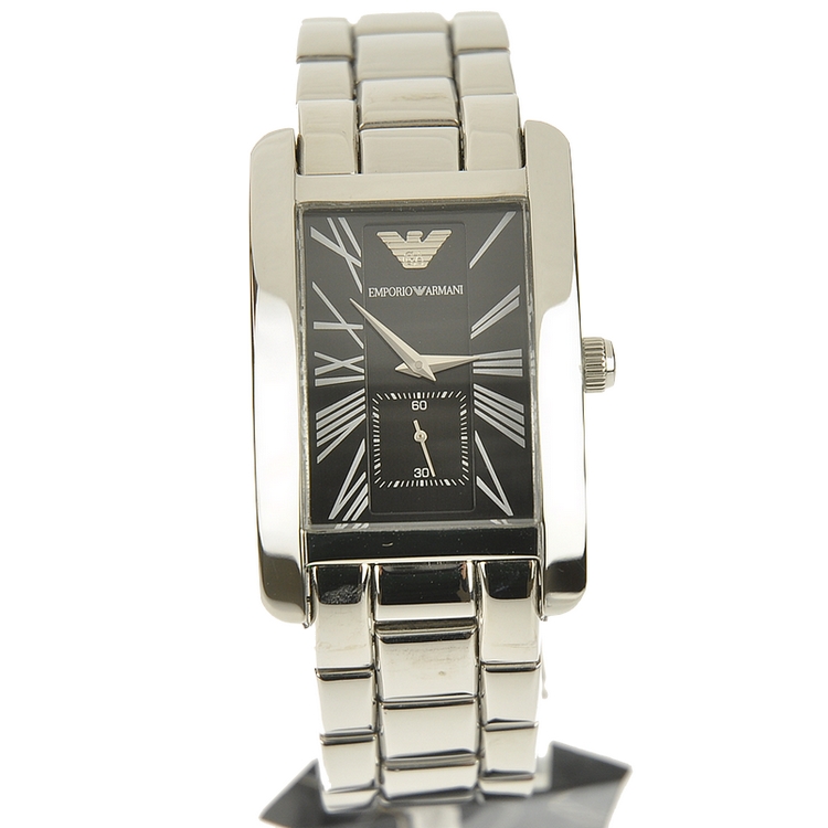 Armani 阿玛尼 经典纯钢石英情侣手表 AR0157