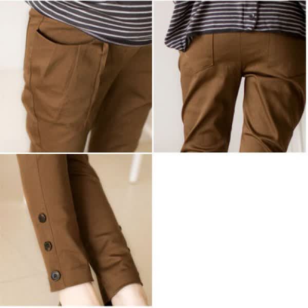 诚心城裕韩版托腹裤窄口<em>跑马裤</em>8663 黑色 M在