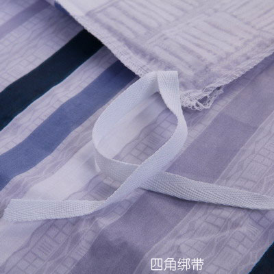 梦佳家纺 纯棉斜纹印花ab版双人被套200*230cm-守候(兰)