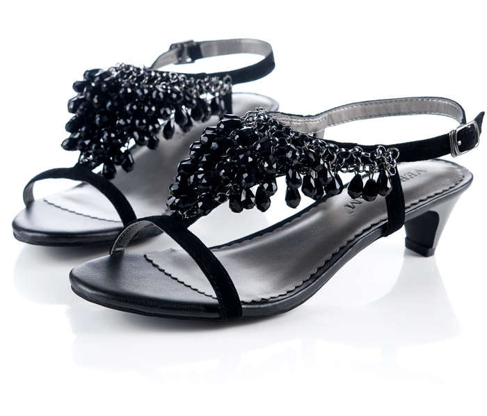 Verycram维蔻真皮女凉鞋 波西米亚水钻