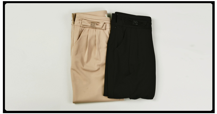 娅丽达女裤 夏蝴蝶结薄七分哈伦<em>女短裤</em>子 L20