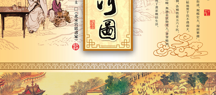 
                                        世轩十字绣 精准印花客厅挂画清明上河图中国古典挂画十字绣收藏珍品 6米精准印花棉线                