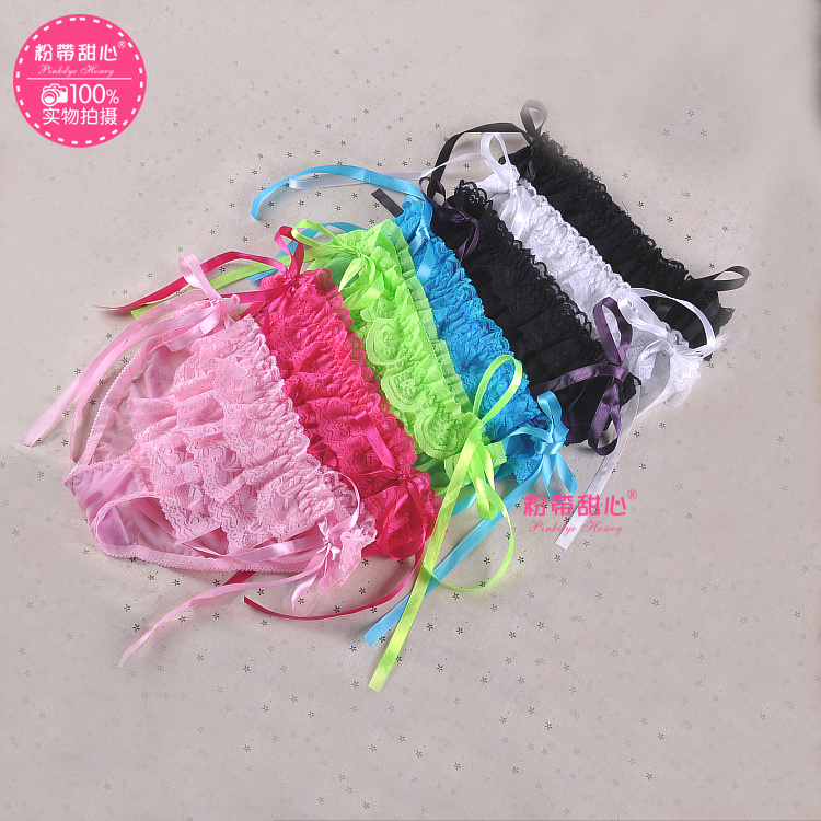 粉带甜心 <em>都市丽人内衣内裤</em>女大码透明诱惑蕾