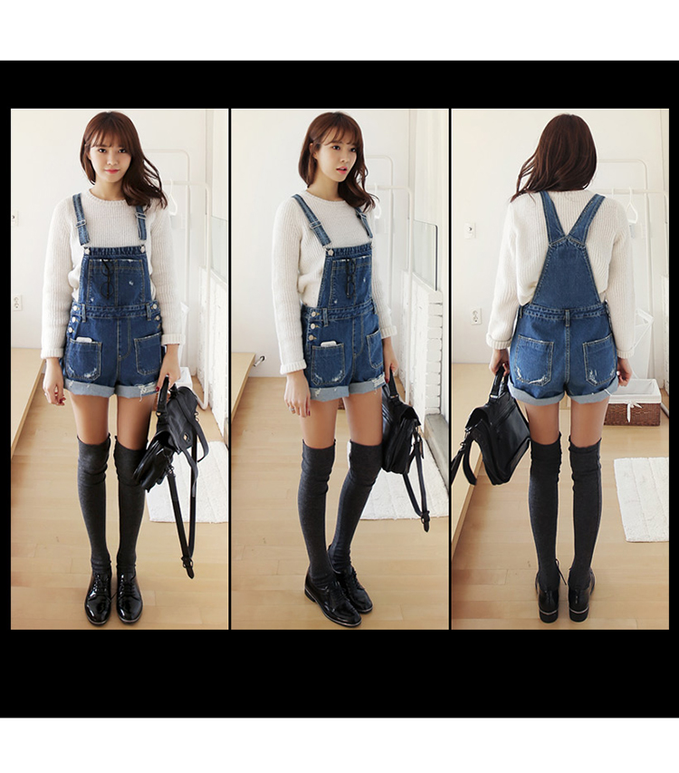 货到付款Gaiety2014新款韩版<em>牛仔短裤</em>背带短