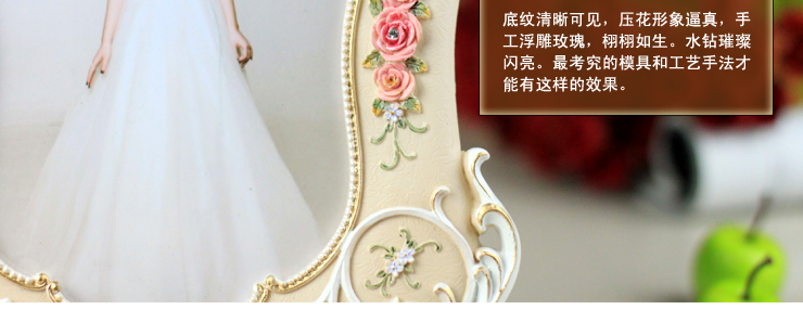 百易尚品树脂卡通相框宝宝相册家居工艺品摆件相片夹7寸 粉色7寸相框