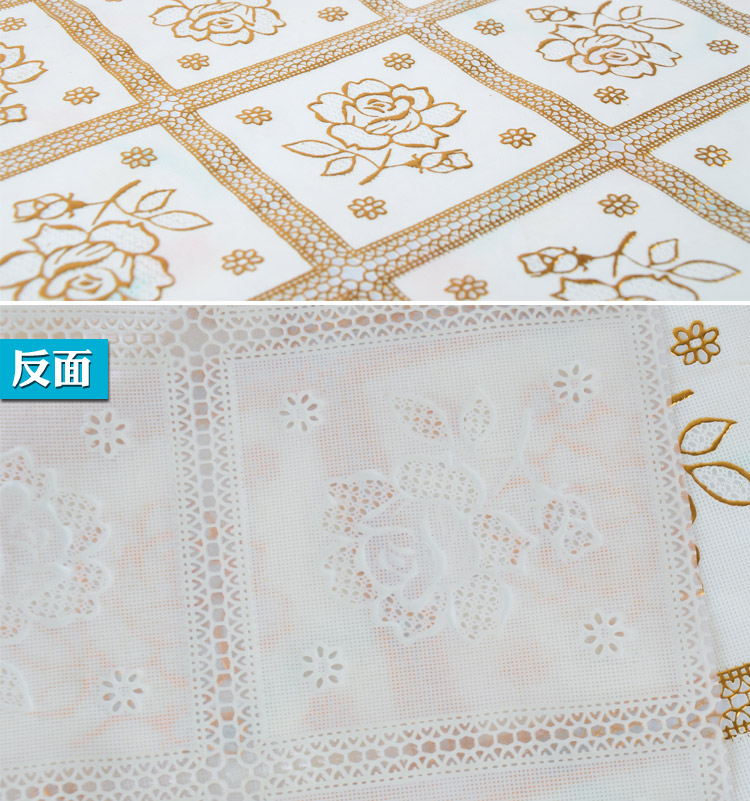 
                                        盛宝欧式桌布防水免洗桌布防油台布餐桌布 客厅茶几pvc塑料桌布 米白底蔷薇花 137*137厘米                