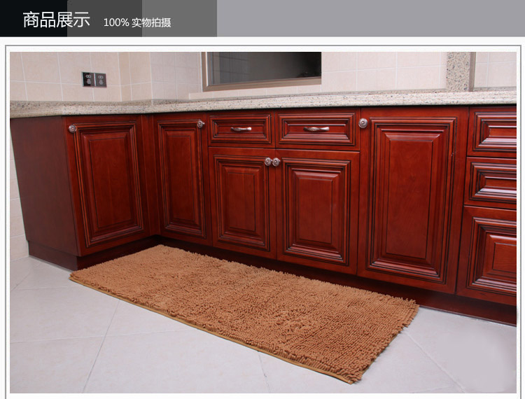 
                                        轩皇世家雪尼尔厨房门垫防滑吸水阳台垫地垫 香槟 60*160cm                