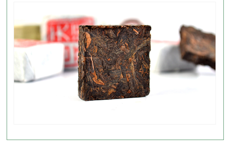 天福茗茶 普洱小茶砖 陈香迷你熟沱 便携铁盒装