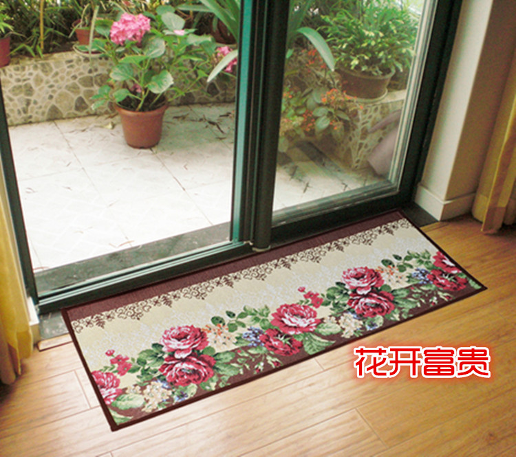享乐居 进门玄关地垫 浴室门垫厨房卧室吸水防滑垫子 铁塔自行车40*100cm
