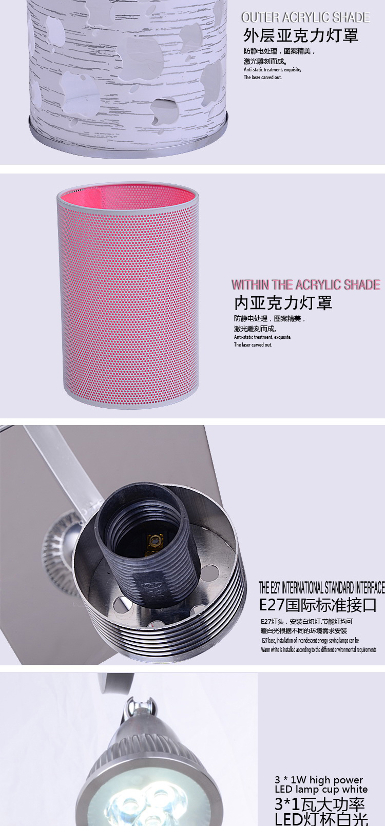 
                                        SHOPP 客厅卧室现代简约创意壁灯墙壁灯客厅镜前灯216                