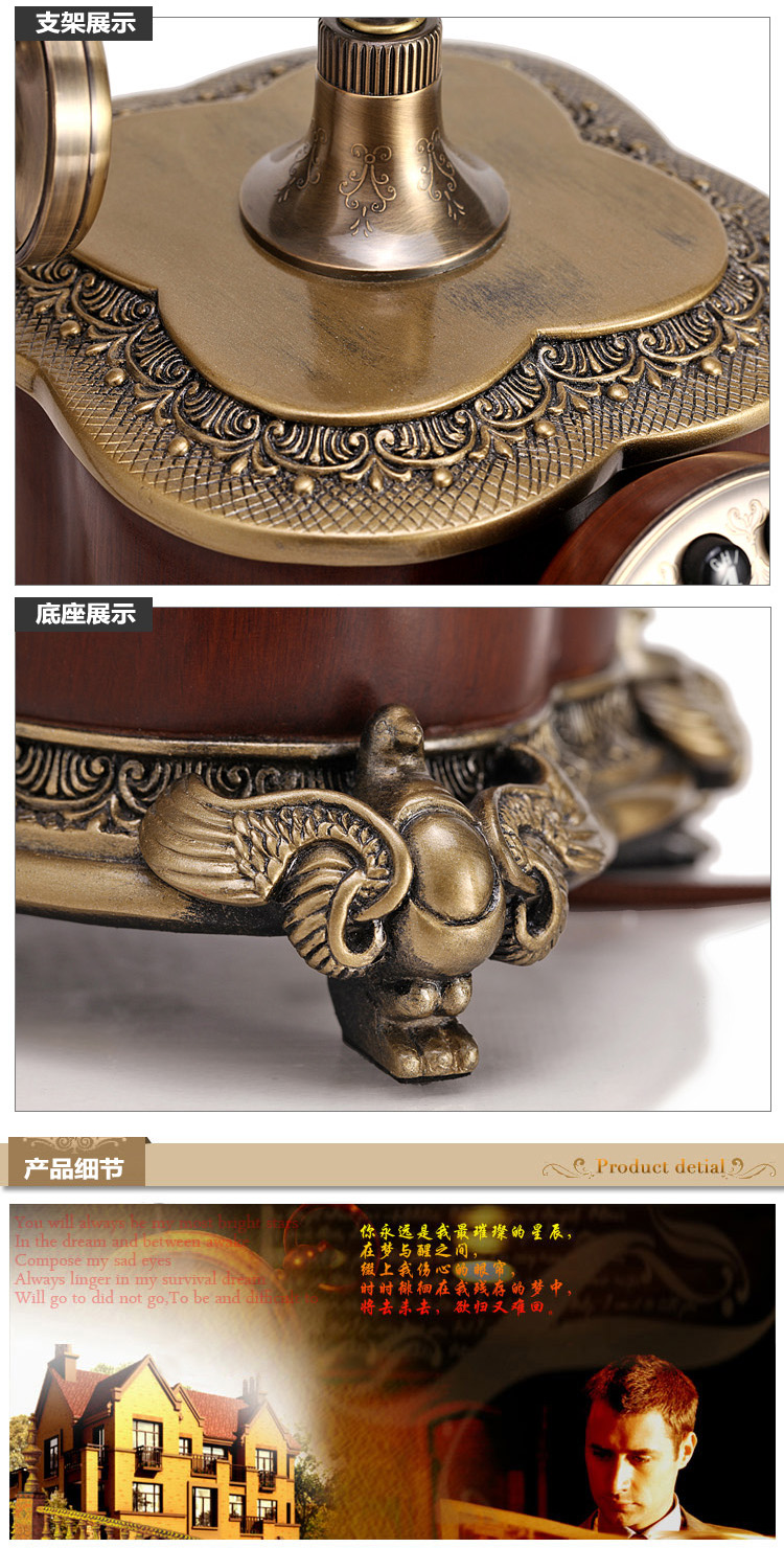 琪特 家居摆件工艺品 欧式仿古电话机 客厅创意装饰品-爱德华GBD-800221E